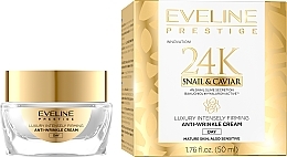 Day Face Cream - Eveline Prestige 24k Snail & Caviar Anti-Wrinkle Day Cream — photo N1