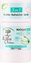 3-in-1 Aloe Vera & Green Tea Face Mask - Le Petit Olivier Aloe Vera & Green Tea 3in1 Face Mask — photo N1