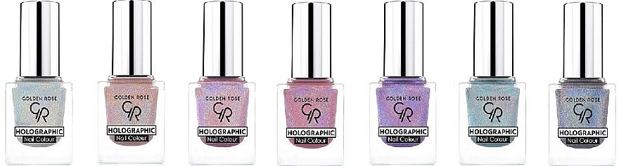 Nail Polish - Golden Rose Holographic Nail Colour — photo N2