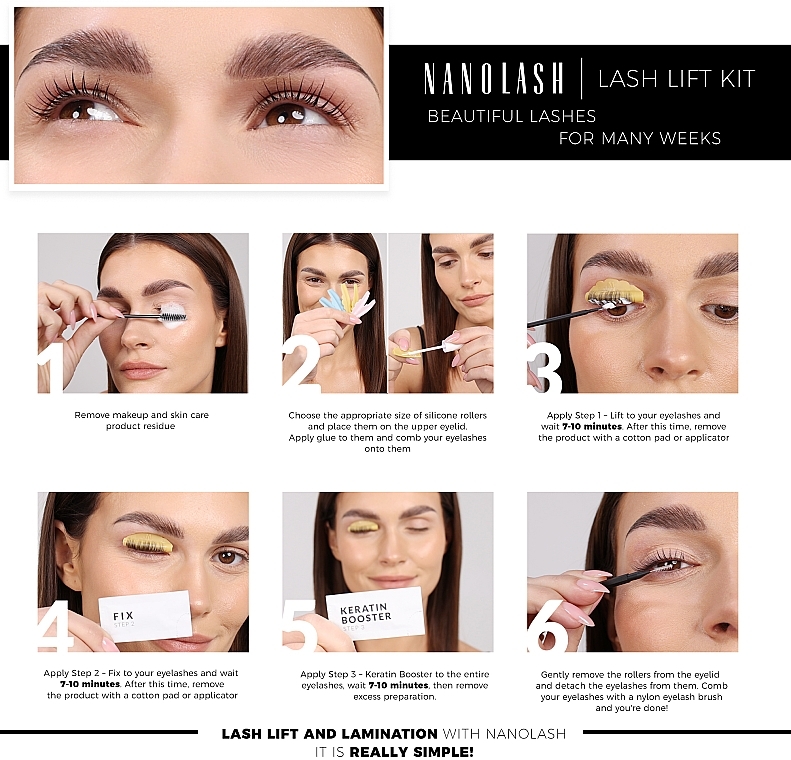 Neutralizer for lifting and lamination of eyelashes - Nanolash Step 2 Fix Lash Lift Neutralizer — photo N6