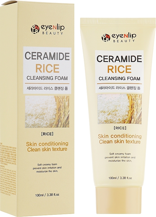 Face Cleansing Foam with Ceramides & Rice Extract - Eyenlip Ceramide Rice Cleansing Foam — photo N1