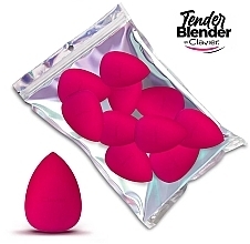 Makeup Sponge Set, pink - Clavier Tender Blender Super Soft — photo N1