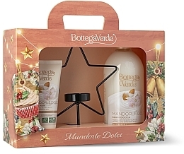 Set - Bottega Verde Mandorle Dolci (sh/gel/400ml + h/cr/75ml + candle/holder) — photo N2