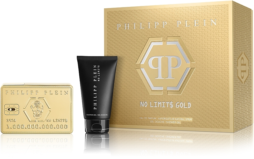 Philipp Plein No Limits Gold - Set (edp/50ml + sh/gel/50ml) — photo N1