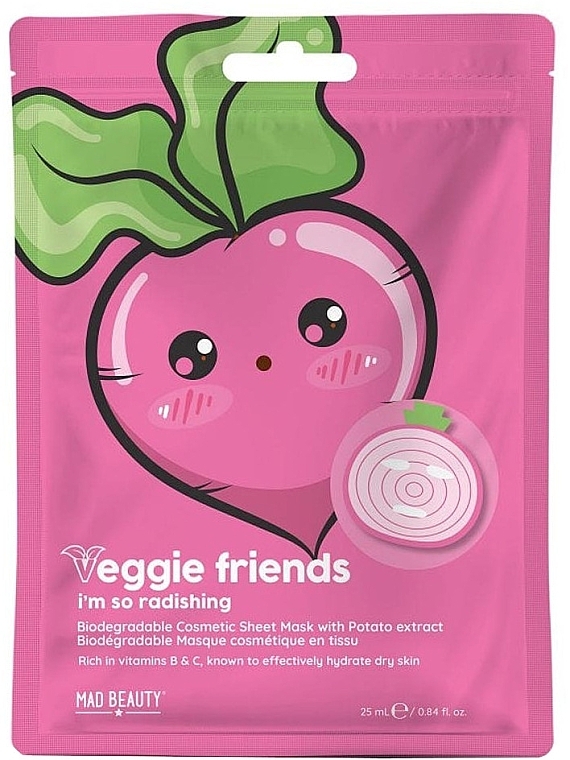 Radish Face Mask - Mad Beauty Veggie Friends I'm So Radishing — photo N1