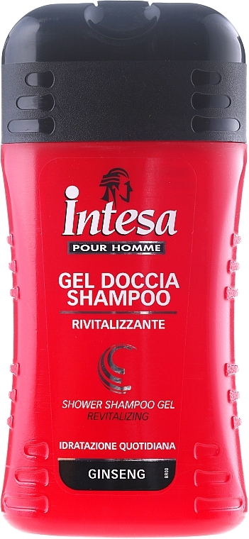 Shampoo-Shower Gel with Ginseng Extract - Intesa Classic Black Shower Shampoo Gel Revitalizing — photo N1