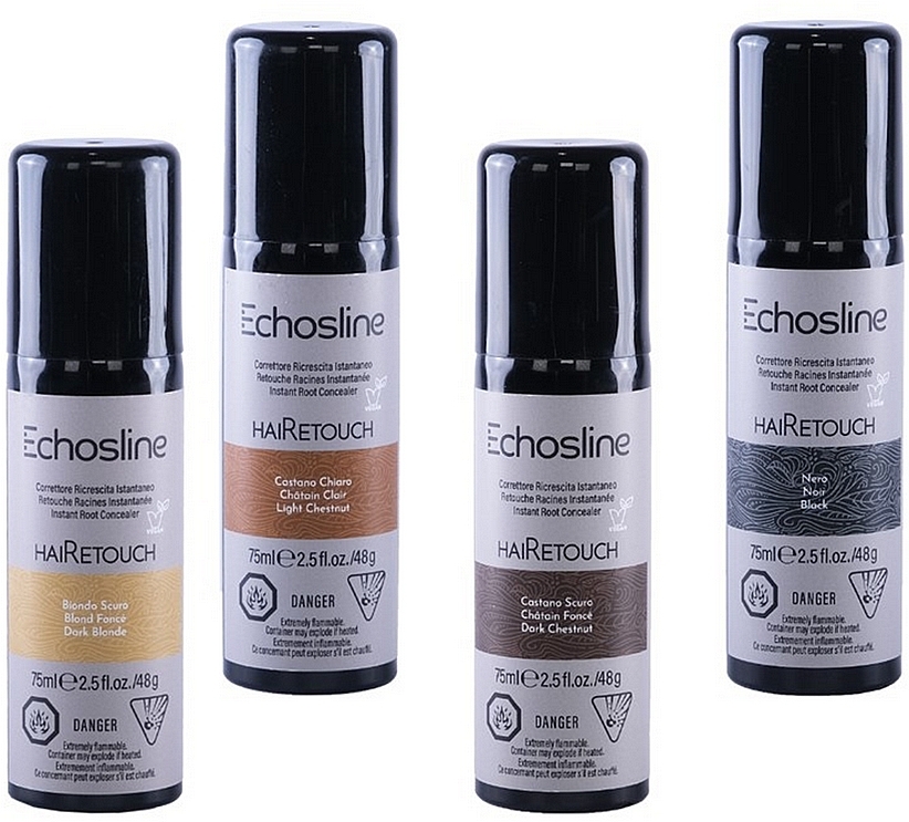 Grown Out Roots Corrector Spray - Echosline HaireTouch Instsnt Root Concealer (500ml) — photo N2