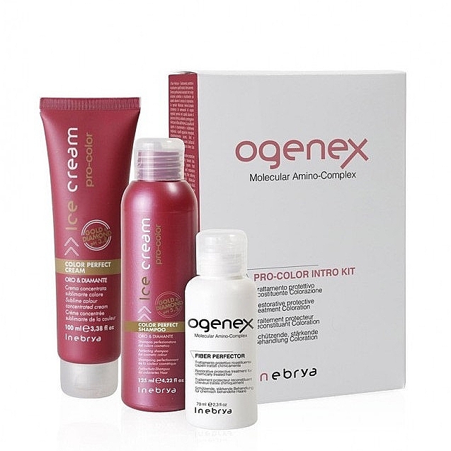 Set - Inebrya Ogenex Pro-Color Intro Kit (shm/125ml+cr/100ml+fiber/70ml) — photo N1