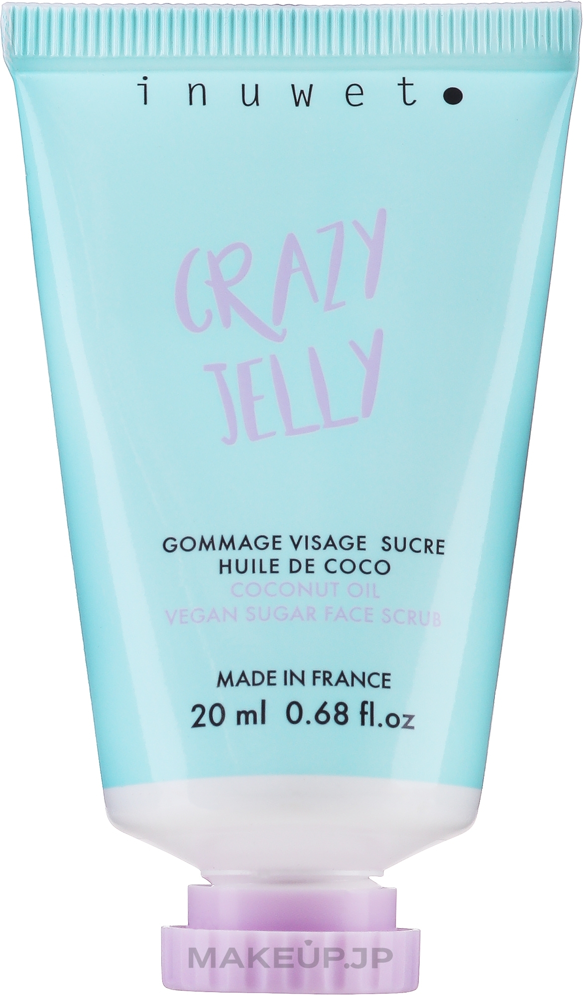 Face Scrub - Inuwet Crazy Jelly Monoi & Coconut Oil Face Peeling Scrub — photo 20 ml