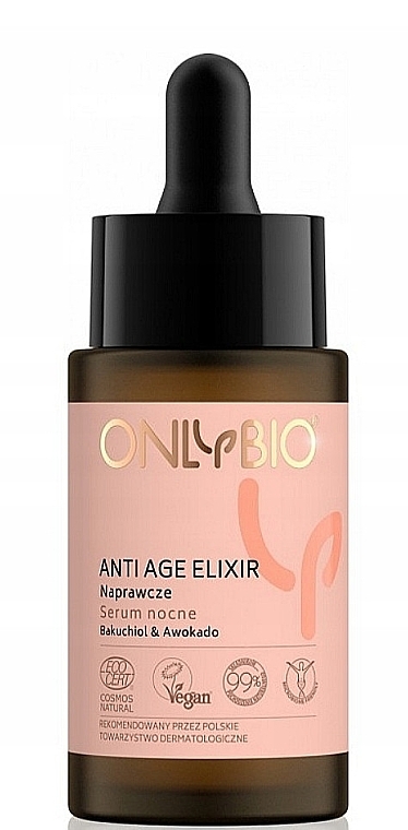 Anti-Aging Night Face Serum - Only Bio Anti Age Elixir — photo N1