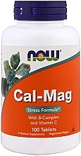 Calcium-Magnesium, 100 tablets - Now Foods Cal-Mag Stress Formula — photo N1