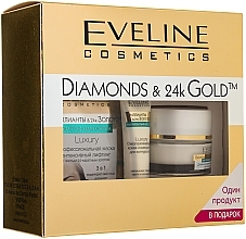 Fragrances, Perfumes, Cosmetics Gift Set - Eveline Cosmetics 24k Gold & Diamonds (cr/50ml + cr/15ml + mask/7ml)