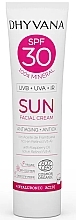 Fragrances, Perfumes, Cosmetics Sunscreen SPF30 - Dhyvana Raspberrry Oil & Hyaluronic Acid SUN Mineral Anti-Aging Cream