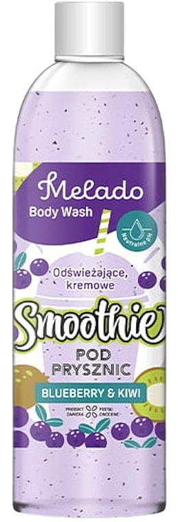 スクラブ入りシャワージェル「ブルーベリー＆キウイ」 - Natigo Melado Body Wash Blueberry And Kiwi — photo N1