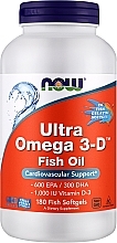 Ultra Omega 3-D - Now Foods Ultra Omega 3-D with Vitamin D-3 Fish Softgels — photo N1