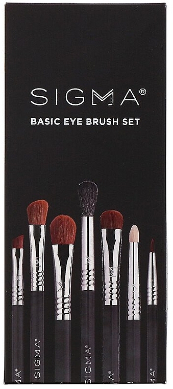 Makeup Brush Set, 7 pcs - Sigma Beauty Basic Eye Brush Set — photo N1