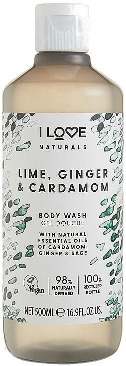 Moisturizing Shower Gel "Lime, Ginger & Cardamom" - I Love Naturals Lime, Ginger & Cardamon Body Wash — photo N1