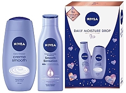 Fragrances, Perfumes, Cosmetics Set - Nivea Daily Moisture Drop (sh/gel/250ml + b/milk/250ml)