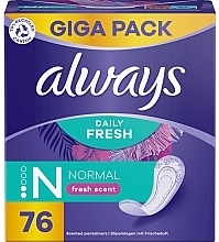 Fresh Fragrance Panty Liners, 76 pcs. - Always Daily Fresh Normal — photo N1