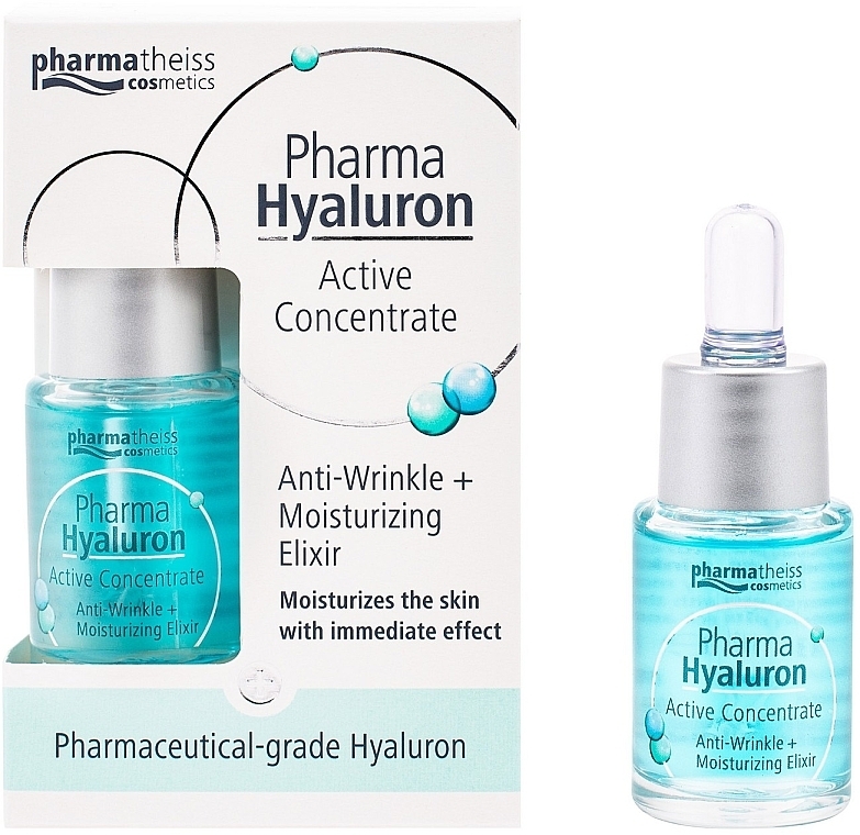 Active Hyaluron + Hydration Face Serum - Pharma Hyaluron Pharmatheiss Cosmetics Active Concentrate Anti-wrinkle + Moisturizing Elixir — photo N3