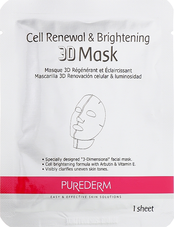 Renewing & Brightening 3D Mask Set - Purederm Cell Renewal & Brightening 3D Mask — photo N2