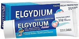 Kids Toothpaste Gel - Elgydium Toothpaste Gel Junior Decay Protection 7/12 Years Old Bubble Aroma — photo N1