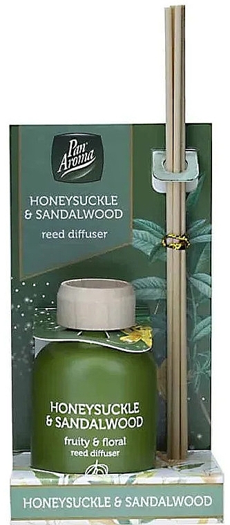 Reed Diffuser 'Honeysuckle & Sandalwood' - Pan Aroma Honeysuckle & Sandalwood Reed Diffuser — photo N2