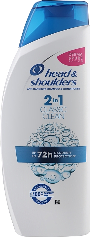 2-in-1 Anti-Dandruff Shampoo "Base Care" - Head & Shoulders Classic Clean — photo N9