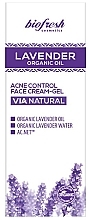 Acne Control Face Cream Gel - BioFresh Lavender Organic Oil Acne Control Face Cream-Gel — photo N2
