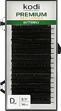 Fragrances, Perfumes, Cosmetics Butterfly Green D 0.10 False Eyelashes (16 rows: 14 mm) - Kodi Professional