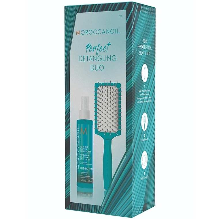 キット - Moroccanoil Perfect Detangling Duo Limited Edition (h/cond/160ml+brush/1pcs) — photo N1