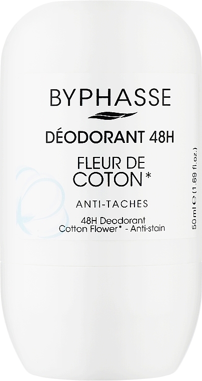 Cotton Roll-On Deodorant - Byphasse 48H Cotton Flower Deodorant — photo N1