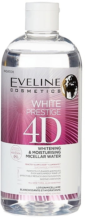 Micellar Water - Eveline White Prestige 4d Whitening & Moisturising Micellar Water All Skin — photo N1