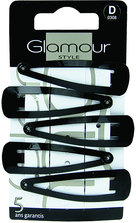 Hair Clip, 308, black - Glamour — photo N1