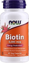 Dietary Supplement "Biotin 5000mcg" - Now Foods Biotin 5000 Mcg Energy Production — photo N2