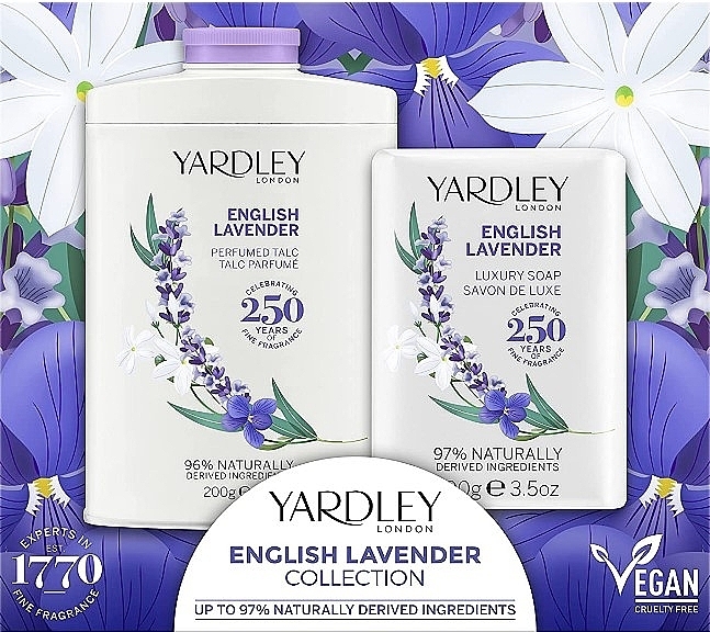 Yardley English Lavender - Set (talc/200g + soap/100g) — photo N1