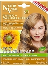 Fragrances, Perfumes, Cosmetics Set - Natur Vital Coloursafe Blonde (mask/30ml+shampoo/10ml)