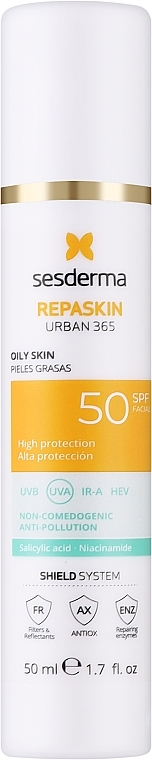 Sunscreen - SesDerma Laboratories Repaskin Urban 365 Cream SPF 50 — photo N1