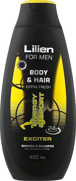 Exciter Men Shower Gel & Shampoo - Lilien For Men Body & Hair Exciter Shower & Shampoo — photo N1