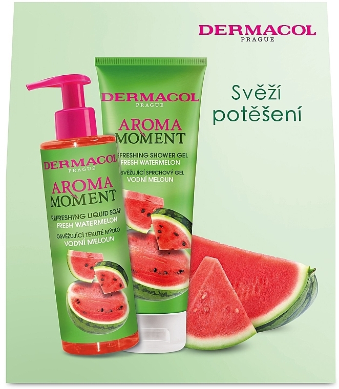 Set - Dermacol Aroma Moment Fresh Watermelon (sh/gel/250ml + soap/250ml) — photo N1