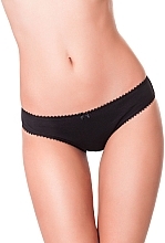 Slip Panties "Classic poyasnaya", black - Fleri — photo N1