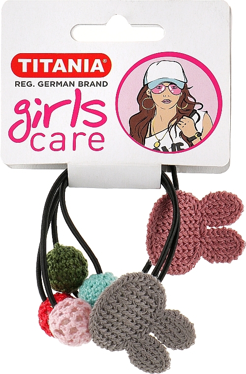 Hair Tie "Bunny/Balls", 2 pcs, purple+lilac - Titania — photo N1