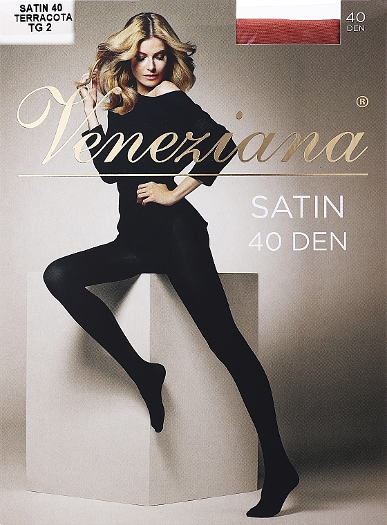 Satin Tights, 40 Den, terracota - Veneziana — photo N1