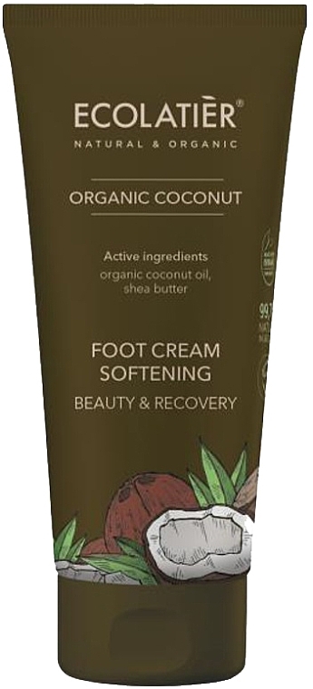 Softening Foot Cream - Ecolatier Organic Coconut Foot Cream — photo N1