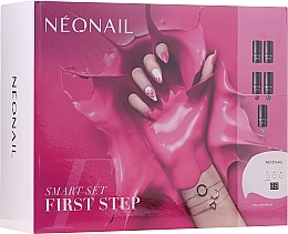 Fragrances, Perfumes, Cosmetics Set - NeoNail First Step Smart Set (led/lamp + base/3ml + top/3ml + nail/polish/3x3ml + remover/50ml + nail/file + nail/cleaner/50ml)