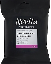 Fragrances, Perfumes, Cosmetics Makeup Remover Wet Wipes with Phyto Complex, 15 pcs - Novita