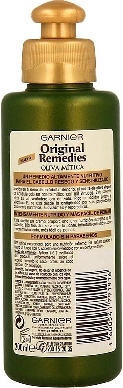 Olive Oil Cream for Dry Hair - Garnier Original Remedies Olive Oil Mythical Cream — photo N2