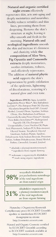 Night Face Cream - Ava Laboratorium Aloe Organiic Night Cream — photo N3