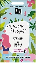 Fragrances, Perfumes, Cosmetics Oil Peeling + Monoi & Hibiscus Cream Mask - AA Voyage Voyage 2 In 1