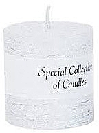 Unscented Candle 'Cylinder', 5x5 cm, pearl - ProCandle Special Collection Of Candles — photo N1